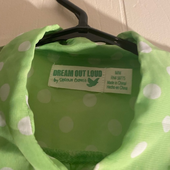 Dream Out Loud Selena Gomez Green Sheer Polka Dot Crop - Picture 2 of 2